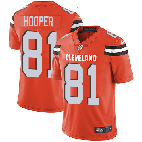 Nike Browns #81 Austin Hooper Orange Alternate Youth Stitched NFL Vapor Untouchable Limited Jersey